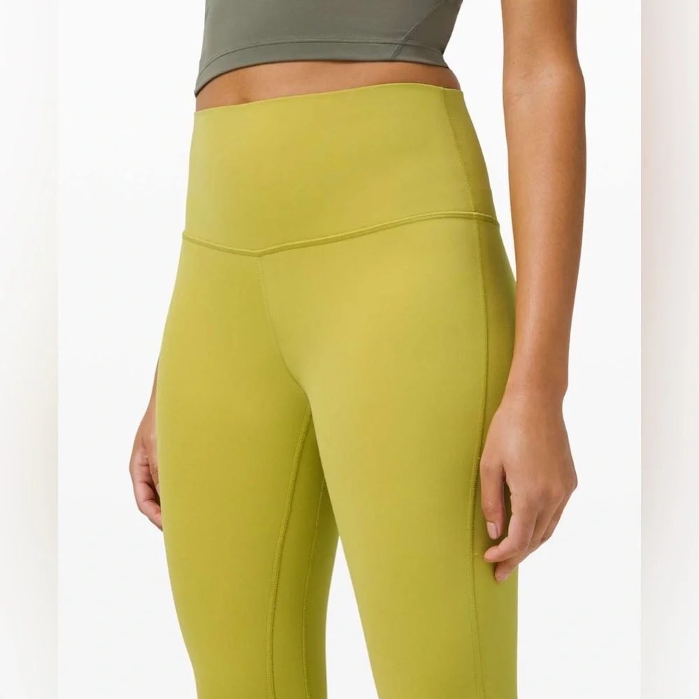Lululemon Align Leggings 25” in Yellow Pear size 4 - Picture 3 of 9